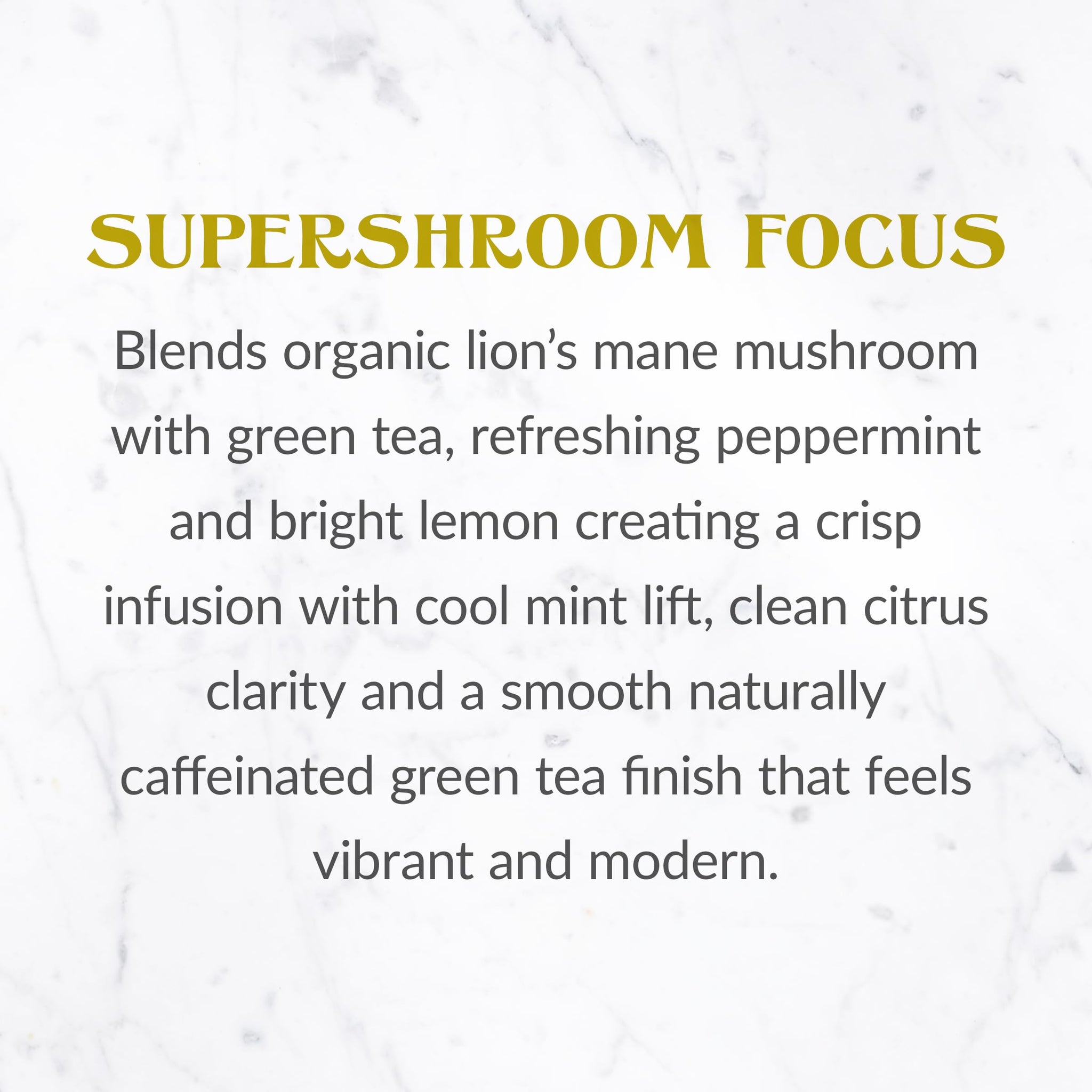 The Republic of Tea SuperShroom Focus Lion’s Mane Green Tea, Organic Peppermint and Lemon Blend, Naturally Caffeinated, Unbleached Tea Bags in