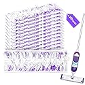 Disposable Mopping Pads Refills for PowerMop Multi-Surface Mop and PowerMop Wood Mop, Spray Clean Pads Replacement (Purple-20)