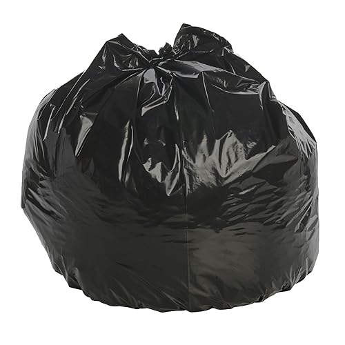 Stout by Envision 40-48 Gallon Heavy Duty Total Recycled Content (TRC) Trash Bags, XX-Heavy 1.5 Mil Plastic, 30% PCM, 100 Bags, 40"x48" (T4048B15)