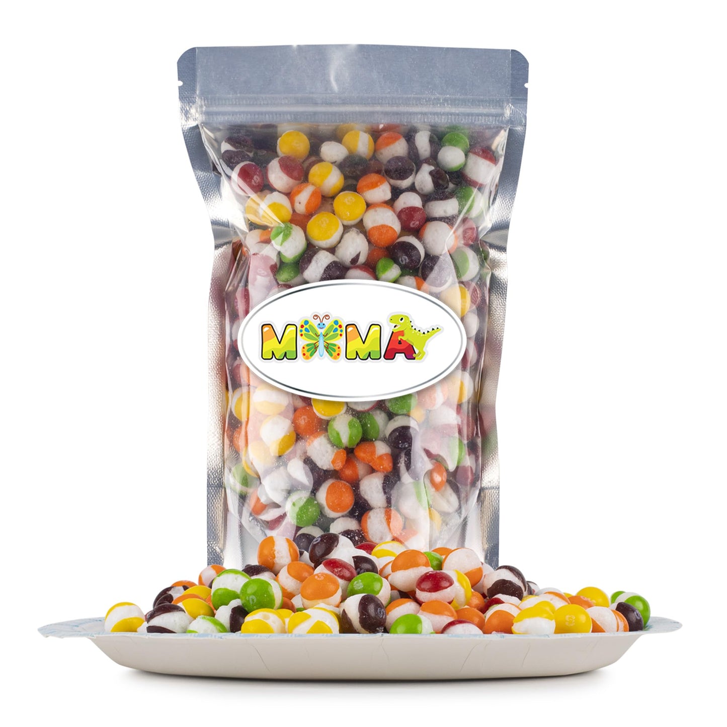 MiMa Flavorful Freeze-Dried Asteroids - Assorted Fruit Candy (10oz, Original Rainbow) - Mothers Day Candy, Basket Stuffers & Fillers, Crunchy Freeze