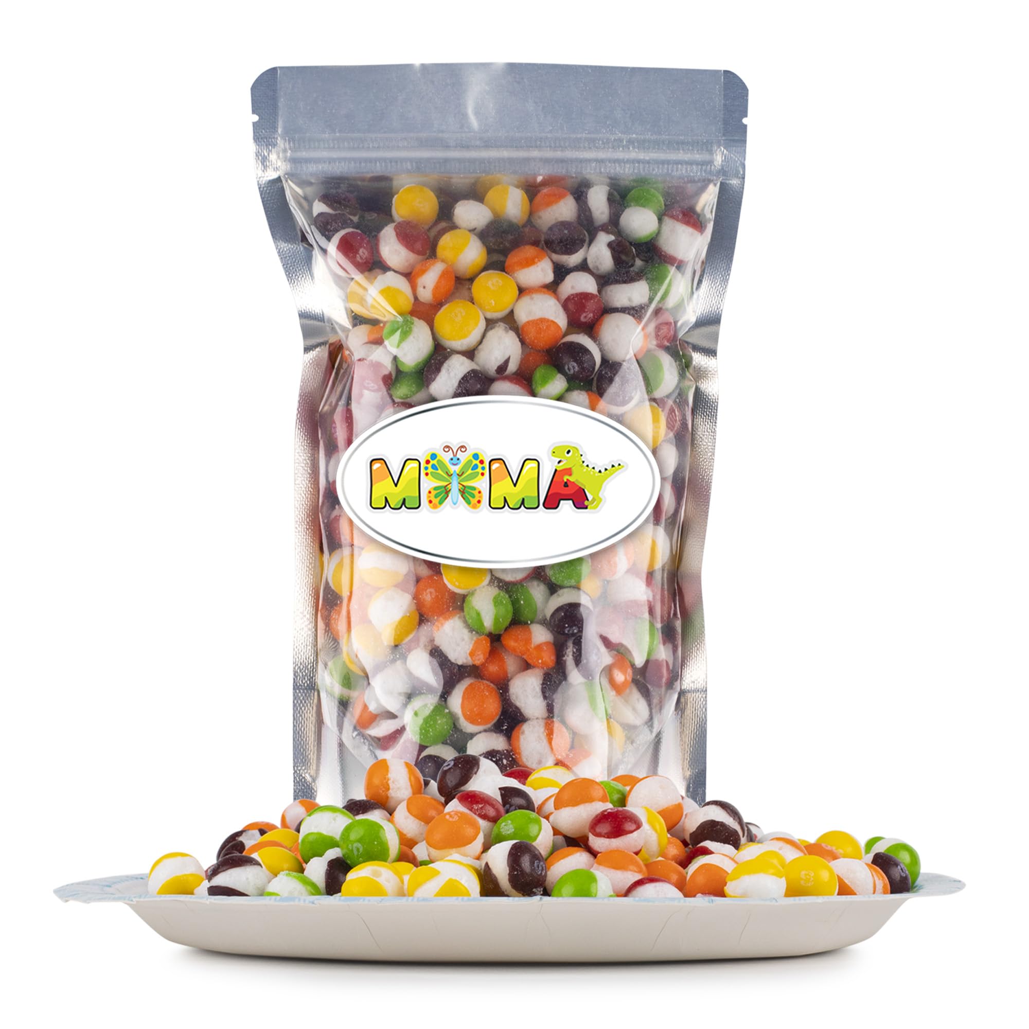 MiMa Flavorful Freeze-Dried Asteroids - Assorted Fruit Candy (10oz, Original Rainbow) - Mothers Day Candy, Basket Stuffers & Fillers, Crunchy Freeze