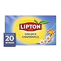 Lipton Golden Chamomile with Honey and Vanilla Tea Bags, caffeine free Tea, Herbal Tea, Individually Wrapped, 20 Tea Bags