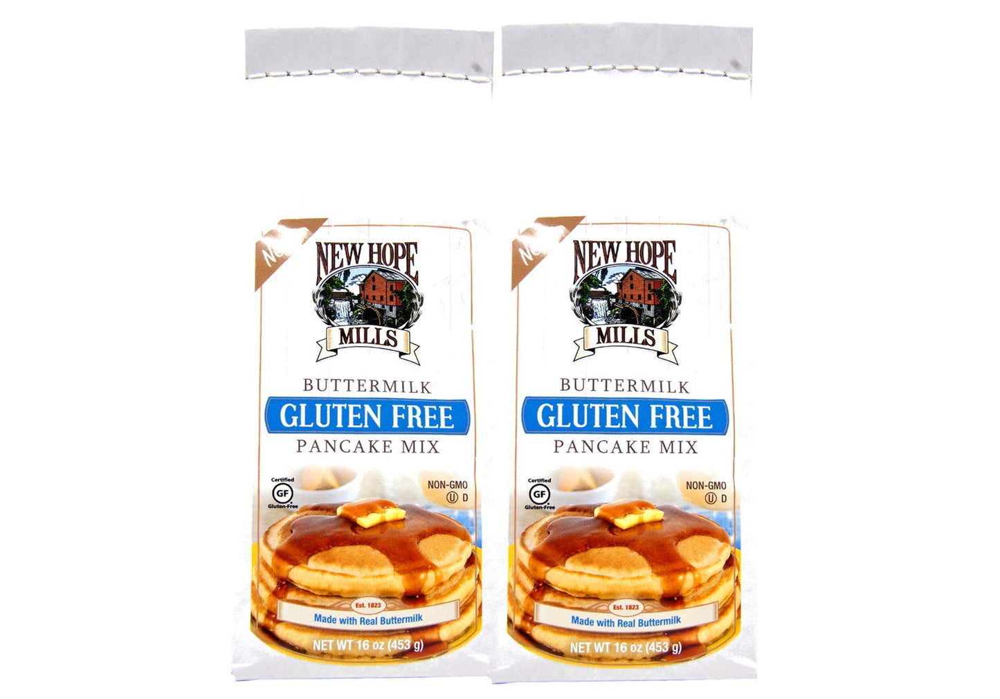 New Hope Mills Gluten Free Buttermilk Pancake Mix or Chocolate Brownie Mix 2-16 oz Packs (Gluten Free Pancake Mix)