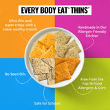Every Body Eat Gluten Free Crackers Variety Pack - Healthy Vegan Snacks, Dairy Free, Seed Oil Free Snack Crackers (Pack of 4), 4 oz Bags