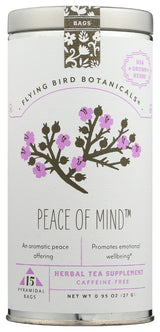 FLYING BIRD BOTANICALS Peace Of Mind Tea, 15 CT