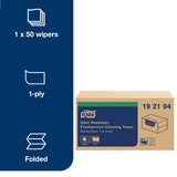 Tork Odor Resistant Foodservice Cleaning Cloth White Self Dispensing, 1 x 50 Cloths, 192194