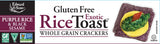 Edward & Sons Exotic Purple Rice & Black Sesame Rice Toast - Oven Baked, Whole Grain, Plant-Based, Gluten Free, Low Fat - 2.25 Oz (Pack of 12)