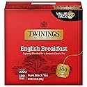 Twinings English Breakfast Black Tea Individually Wrapped Bags, 100 Count (Pack of 1), Smooth, Flavourful, and Robust, Caffeinated, Enjoy Hot or Iced