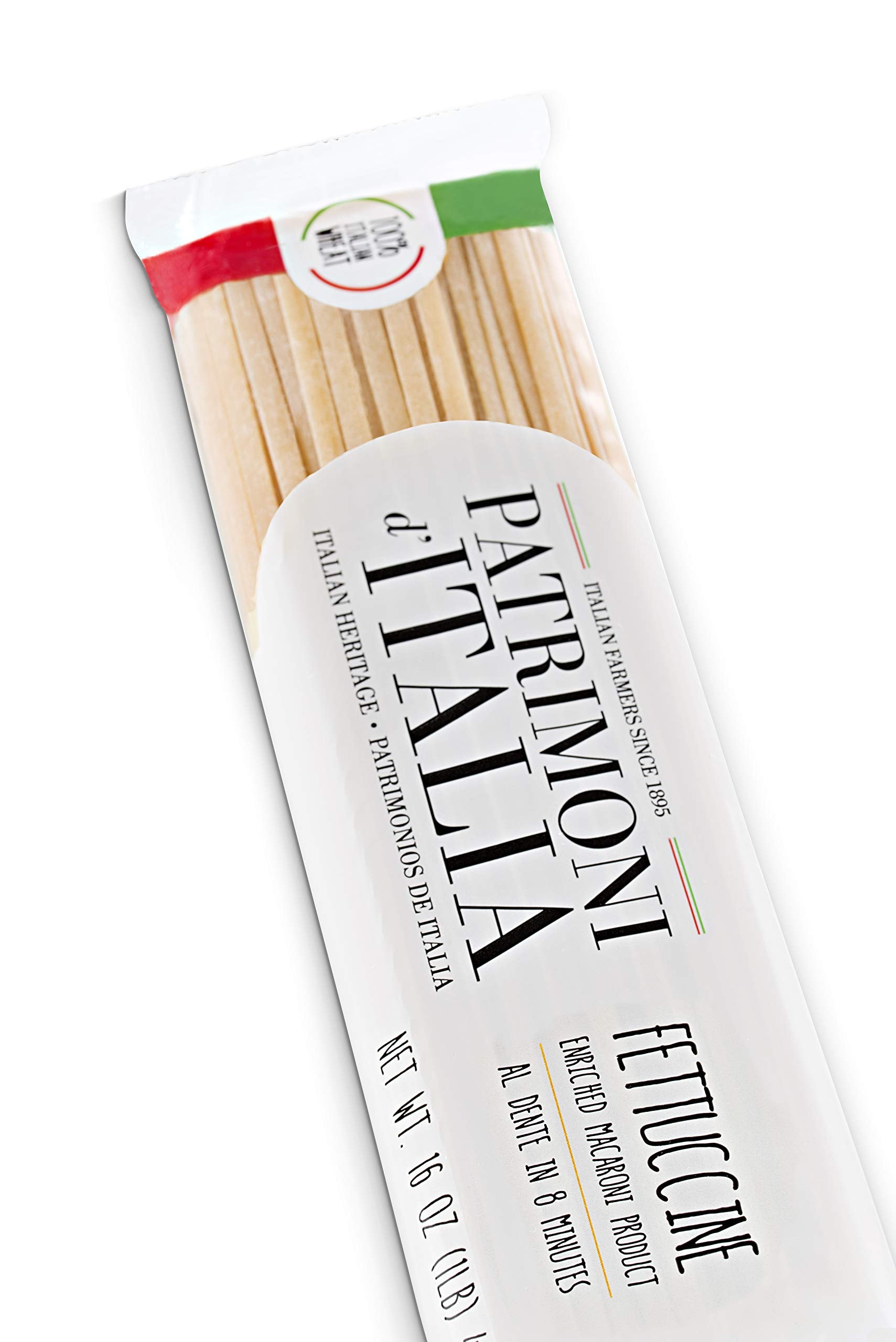 Patrimoni d'Italia Fettuccine, 1 Pound, Yellow, Typical of the Dry Pasta