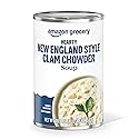 Amazon Grocery, Hearty New England Style Clam Chowder Soup, 18.8 Oz