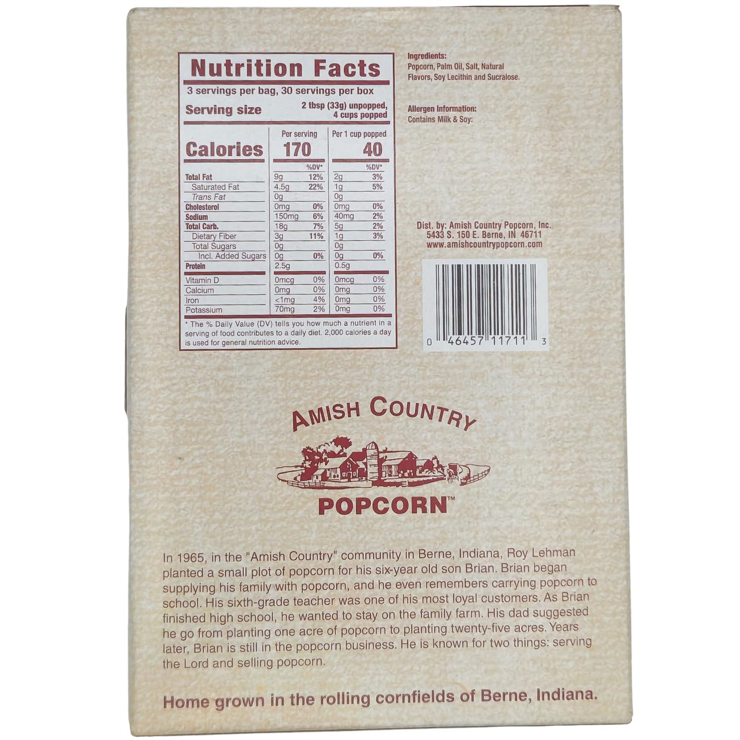 Amish Country Popcorn | Old Fashioned Microwave Popcorn | 10 Bags Sweet Kettle White Hulless | Non-GMO, Gluten Free, Microwaveable and Kosher (10