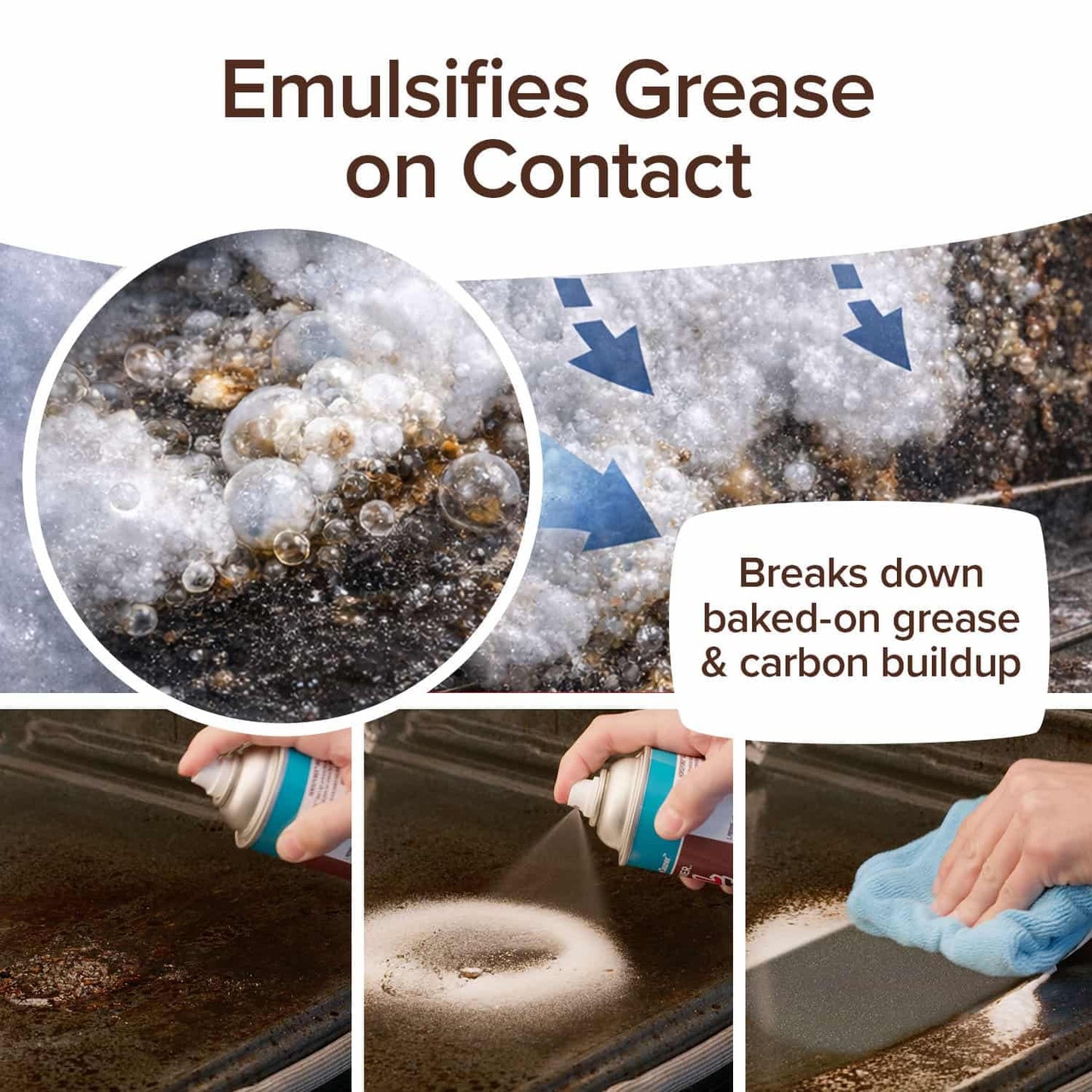 Bull Shot Oven Pro, AS SEEN ON TV, Cling Foam Melts Away Baked-On Grease, Char & Food In Minutes, Professional Strength, Shake, Point & Spray, Made in