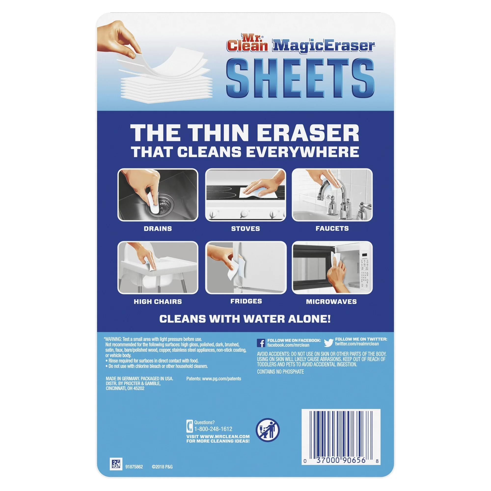 Mr. Clean 24376040 Mr Clean Magic Eraser Sheets Original 1-Pack (90618)
