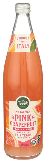 365 by Whole Foods Market, Organic Pink Grapefruit Italian Soda, 25.4 FZ