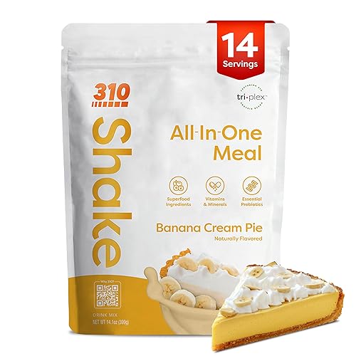 310 Nutrition All-in-One Plant-Based Meal Replacement Shake - High-Fiber Protein with Probiotics, Digestive Enzymes & Adaptogens - Vegan, Low Carb