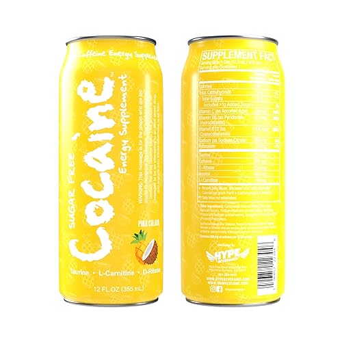 Hype Beverages Official Pre Workout Energy Drink - Sugar Free, Healthy 280mg Caffeine Boost, L-Carnitine, Taurine, Vitamins C, B6, B12, Antioxidants