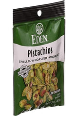 Eden Organic Shelled and Dry Roasted Pistachios, 1 Ounce (Pack of 12)