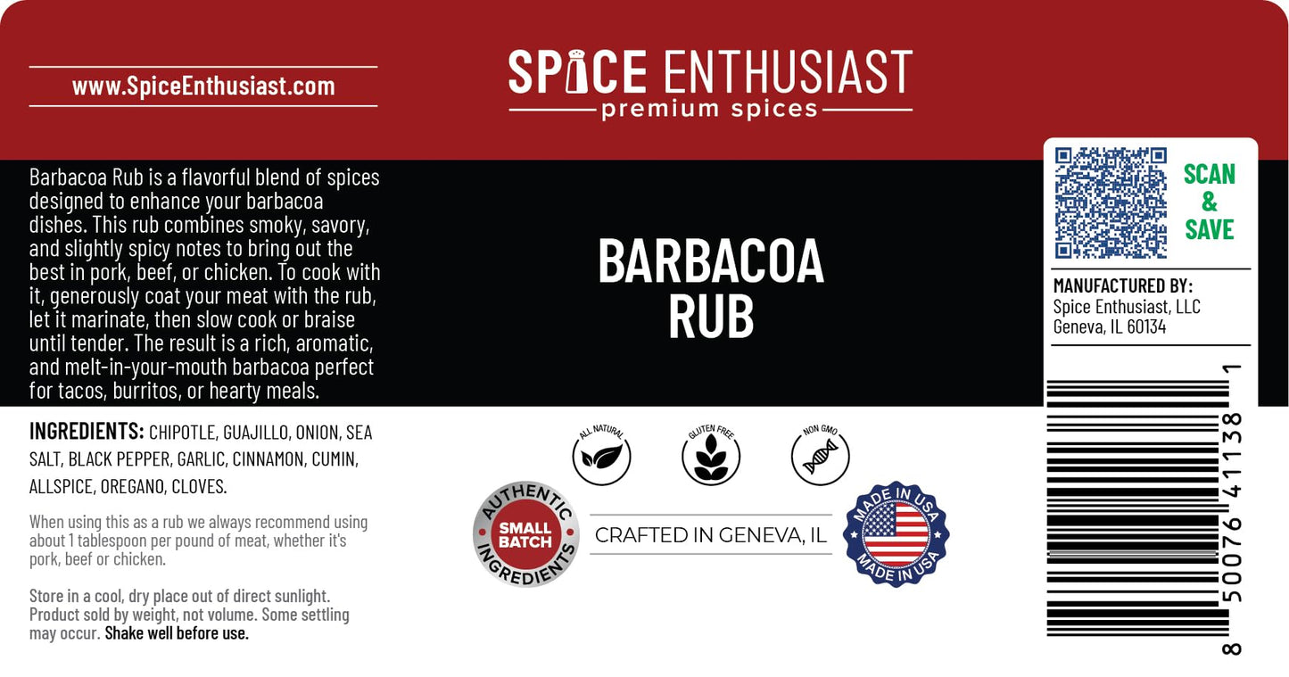 Spice Enthusiast Barbacoa Rub - 4 oz