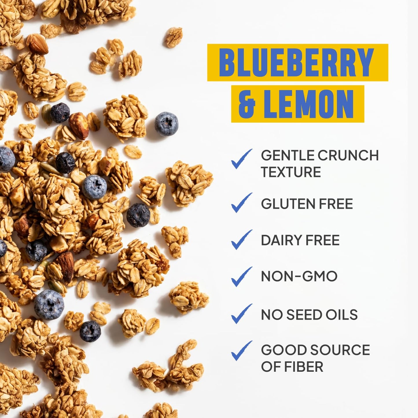 McCaffrey Blueberry Lemon Sunrise Granola, Organic Granola Cereal, 4oz