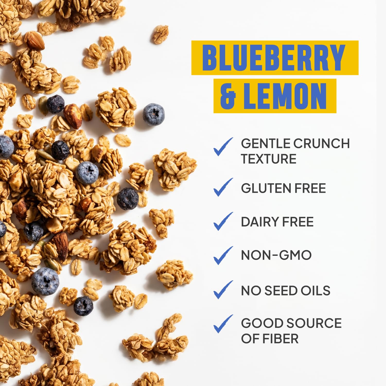 McCaffrey Blueberry Lemon Sunrise Granola, Organic Granola Cereal, 4oz