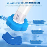 42 PCS Disposable Toilet Bowl Brush Refills, Disposable Toilet Brush Heads, Toilet Wand Disposable Refill Heads, Disposable Replacement Head (42Pcs