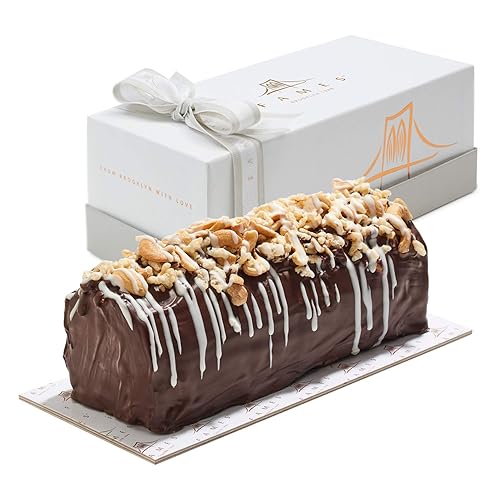 Fames Chocolates Butter Blend Log - Gourmet Dessert Chocolate Log - Kosher, Dairy Free Treats - Comes with a Gift Box, Great Sukkot Gift.
