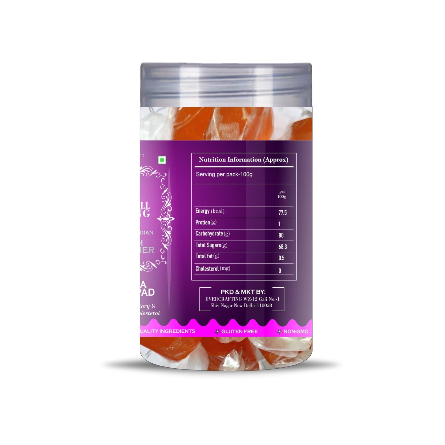 Blessfull Healing Meetha Aam Papad 5 Oz(Ounce) Airtight Container With Spoon