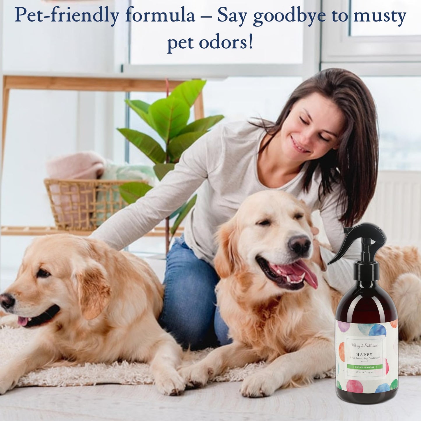 Abbey & Sullivan Odor Eliminator, Happy, 16 oz