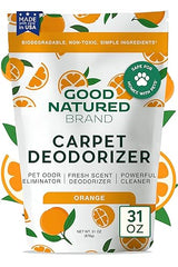 Good Natured Brand | Carpet Deodorizer & Freshener Powder | 31 oz Pet Odor Eliminator for Strong Odor & Pet Urine | Fresh Natural Sweet Orange Scent |