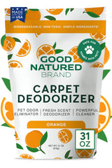 Good Natured Brand | Carpet Deodorizer & Freshener Powder | 31 oz Pet Odor Eliminator for Strong Odor & Pet Urine | Fresh Natural Sweet Orange Scent |