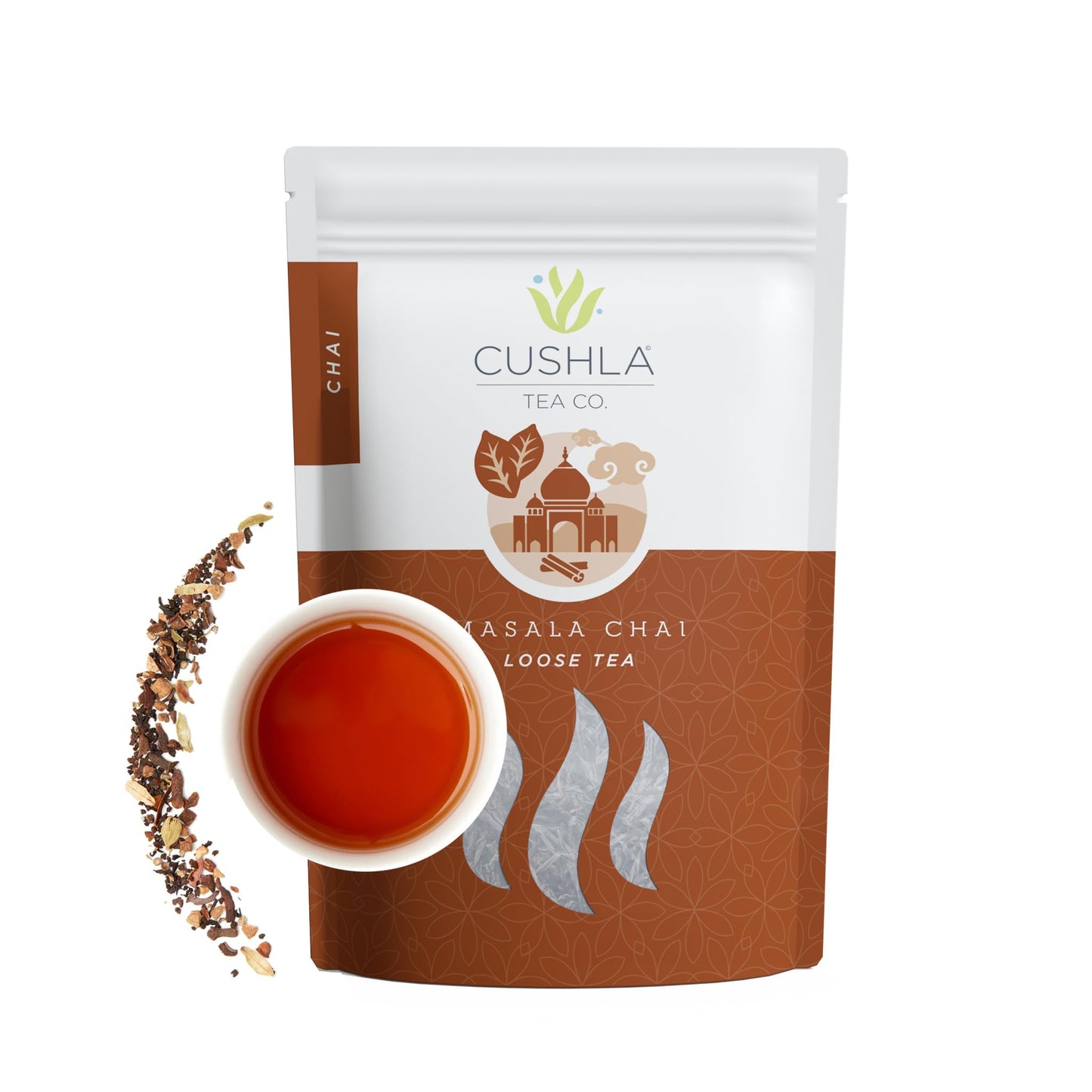 Authentic Indian Masala Chai Loose Leaf Tea 16oz - Over 150 Cups of Black Tea Blend with Cinnamon, Cardamom, Cloves, Ginger, Allspice & Black Pepper