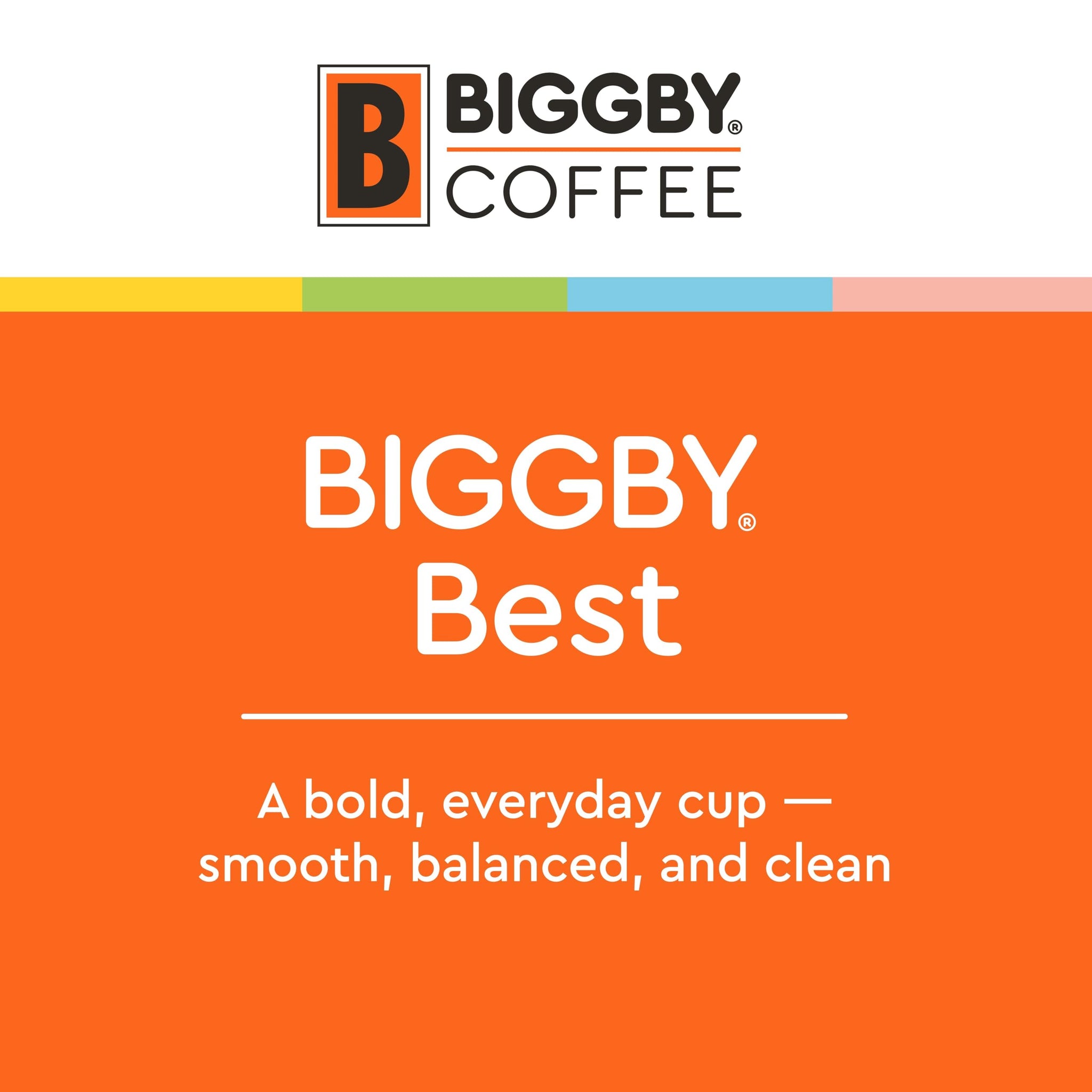 BIGGBY Best Ground Coffee, 100% Farm-Direct, 2lb Bag, Medium Roast