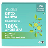 Teabox Detox Kahwa Green Tea Bags 100 pcs | For Natural Body Cleanse & Cold Relief | Made with 100% Indian Herbs & Spices