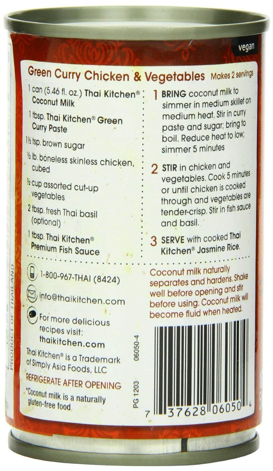 Thai Kitchen Coconut Milk - Case of 24 - 5.46 oz.