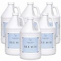 Medorra Liquid Bleach, 1 Gallon, 6-Pack, Original Unscented Chlorine Bleach, 128 fl oz Each, Multi-Purpose Cleaner for Laundry, Whites, Stain Removal