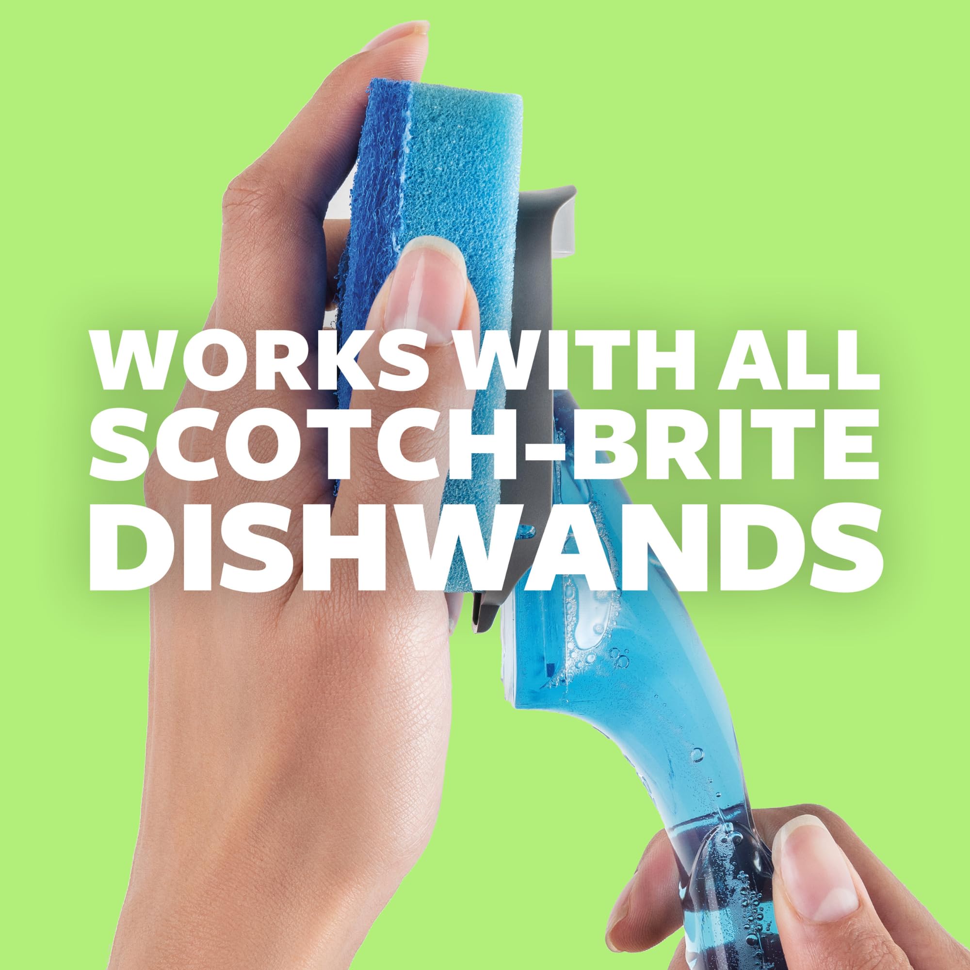 Scotch-Brite Non-Scratch Dishwand Refills - Dual Sided, Non-Scratch, Scrubbing - 2 Refills