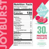 *NEW* Joyburst Clear Protein Isolate Beverage - Strawberry Watermelon Flavour, 30g of Protein, 0g of Sugar (4 count)