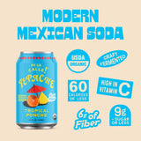 De La Calle Tepache - Tropical Ponche - Modern Mexican Soda - Craft Fermented Pineapple Sparkling Beverage - Certified Organic, Non-Alcoholic, Healthy