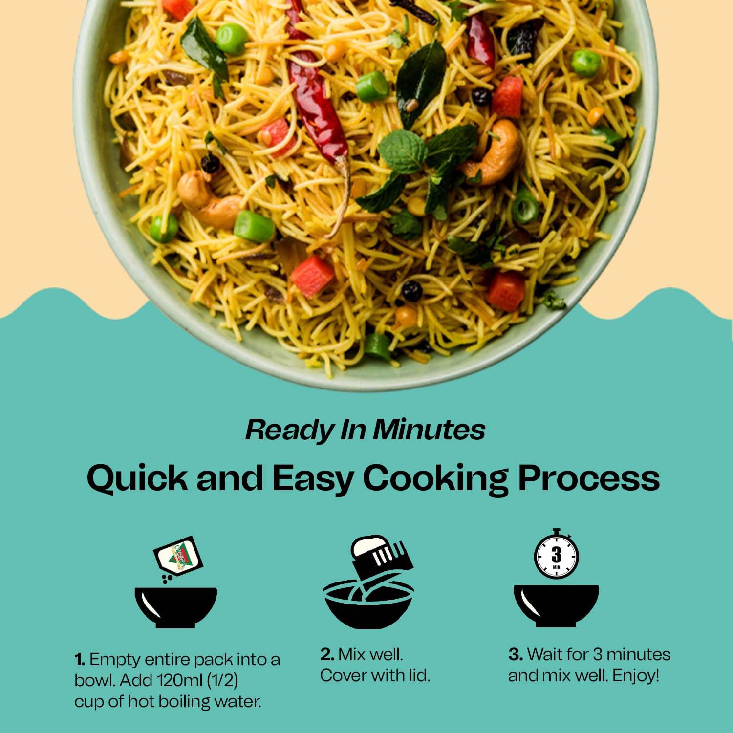 Crispa Premium Quality Vermicelli -16oz (1Lb), Delicious and Rich in Essential Nutrients Easily Cooked in 3 Minutes Tasty Pasta Having No Cholesterol