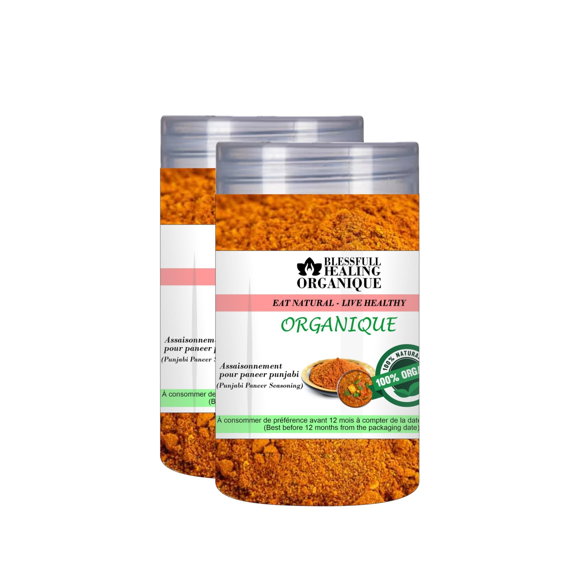 Blessfull Healing Organic Punjabi Paneer Masala 100 Gram (3.52 oz) Each (Pack Of 2) = 200 Grams, Vegan