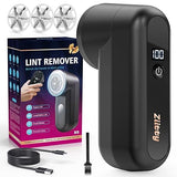 Fabric Shaver, Ziitty Lint Remover for Clothes, Type-C Rechargeable Lint Shaver with LCD Display & 6-Blade, Sweater Shavers to Remove Pilling?Fuzz