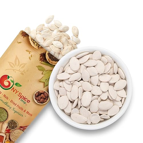 NY Spice Shop Pumpkin Seeds Roasted Unsalted - 1 Pound Unsalted Pumpkin Seeds in Shell - Pepitas Roasted Unsalted - Fresh Healthy Snacks Pumpkin Seeds