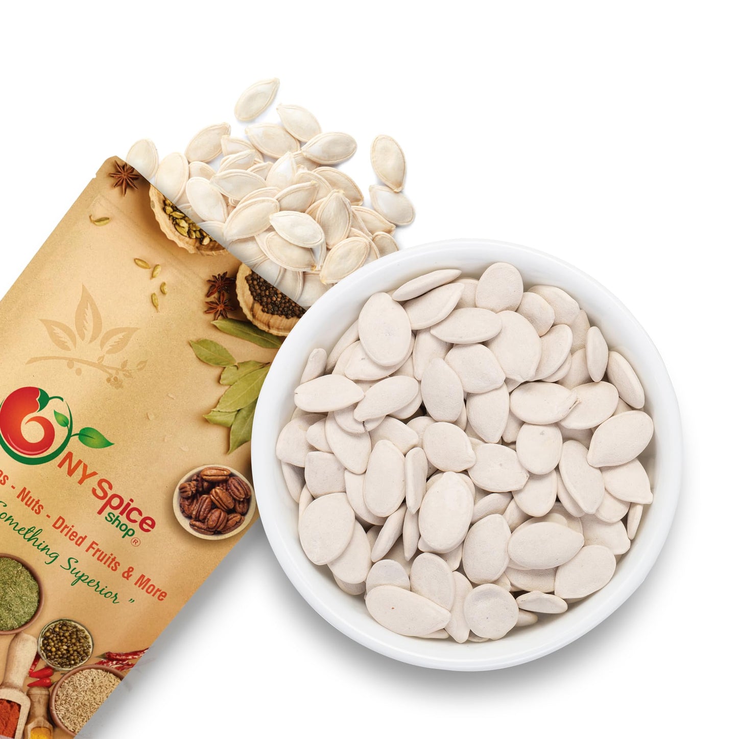 NY Spice Shop Pumpkin Seeds Roasted Unsalted - 1 Pound Unsalted Pumpkin Seeds in Shell - Pepitas Roasted Unsalted - Fresh Healthy Snacks Pumpkin Seeds