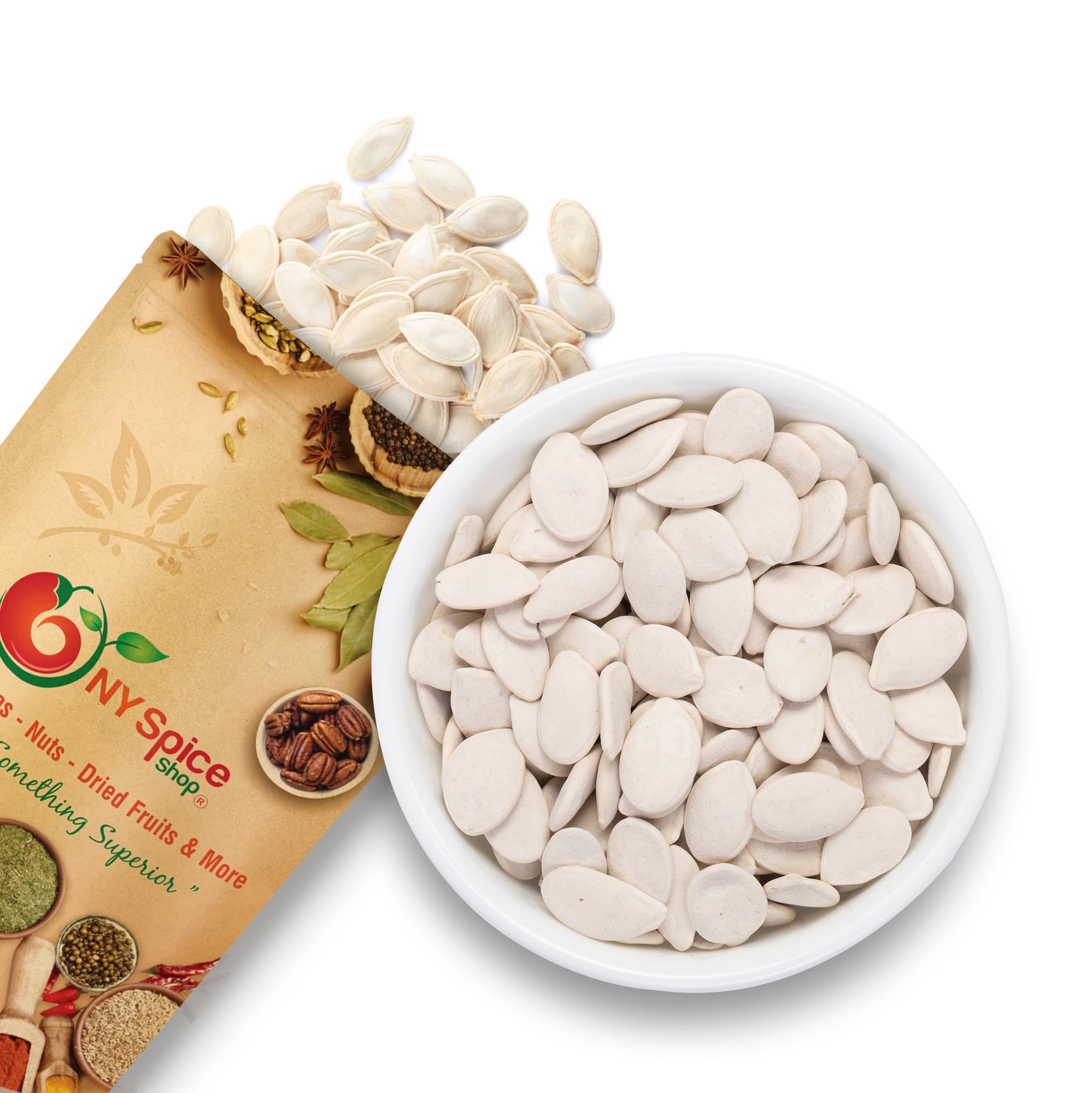 NY Spice Shop Pumpkin Seeds Roasted Unsalted - 1 Pound Unsalted Pumpkin Seeds in Shell - Pepitas Roasted Unsalted - Fresh Healthy Snacks Pumpkin Seeds