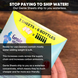 Genie Sheets Bathroom Cleaner | Concentrate Makes 6 24oz Refills | Professional-Strength | Just Add Water | Sustainable Eco-Friendly Plant-Based