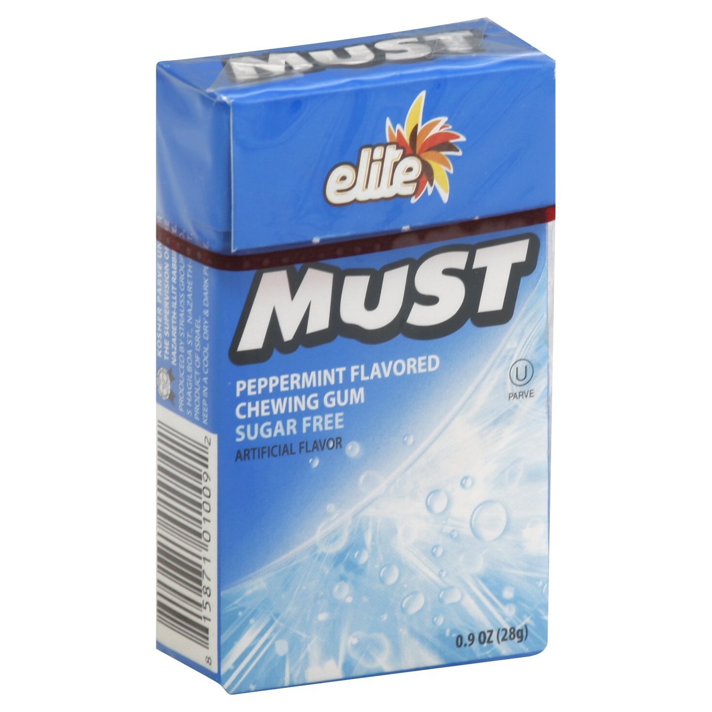 Elite Must Sugar Free Chewing Gum, Peppermint Flavored, 0.9-Ounce (Pack of 16)