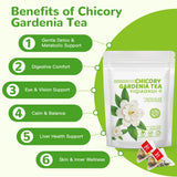 Chicory and Gardenia Tea, Burdock Root Tea - Thoughtful Gift for Parents & Seniors, 10-Ingredient Botanical Blend with Dandelion & Goji, Caffeine-Free