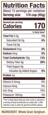 Bob's Red Mill Sorghum Grain, 24oz (Pack of 1) - Whole Grain, Vegan, Kosher