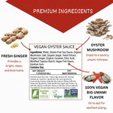 24Vegan - Vegan Oyster Sauce, Gluten Free, NON-GMO Oyster Mushroom Umami Sauce - Low Sugar, No MSG Added, All Natural Vegetarian Oyster Sauce (7.5oz)