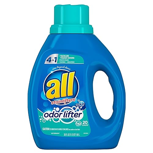 all Laundry Detergent Liquid, Odor Lifter, Tackles Tough Odors For Sporty Families, 36 Ounce, 20 Loads
